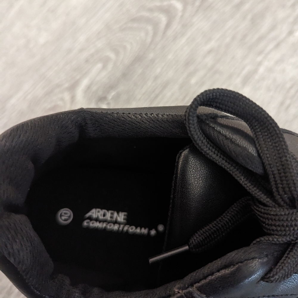 2/$15 Woman's Ardene Black & White Shoes Quilted Lace Up Shoes/Sneakers-Size 10 - Picture 4 of 6